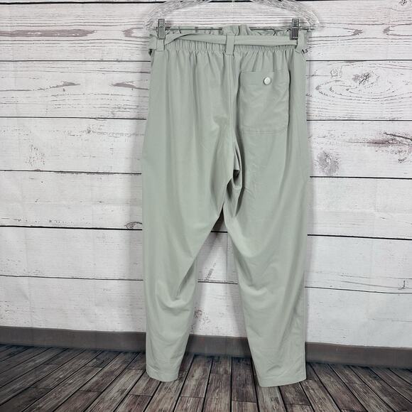 Athleta Pants Womens 8 Gray Skyline Pants Paper Bag Waist Belted Joggers Pull on - Picture 5 of 16